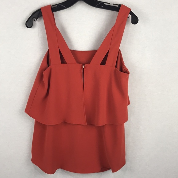 Ann Taylor ruffle tank Burnt orange - Picture 3 of 10